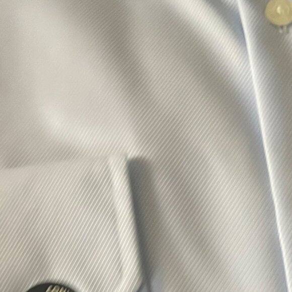 Jones New York Men's Solid Premium Dress Shirt - Blue - Large 16.5 - 32/33 - Picture 5 of 6